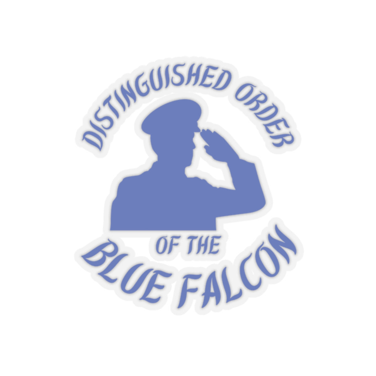 Distinguished Order of the Blue Falcon Sticker – Funny Military Gag Gift Decal