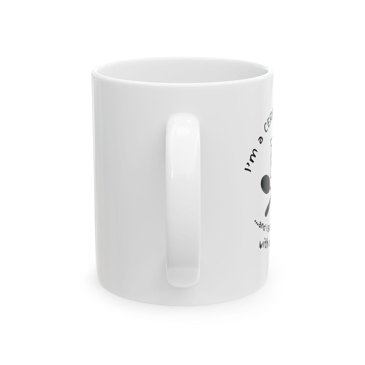"I'm a Cereal Killer" Funny Breakfast Mug | 11oz White Ceramic Coffee Cup | Kitchen Humor Gift