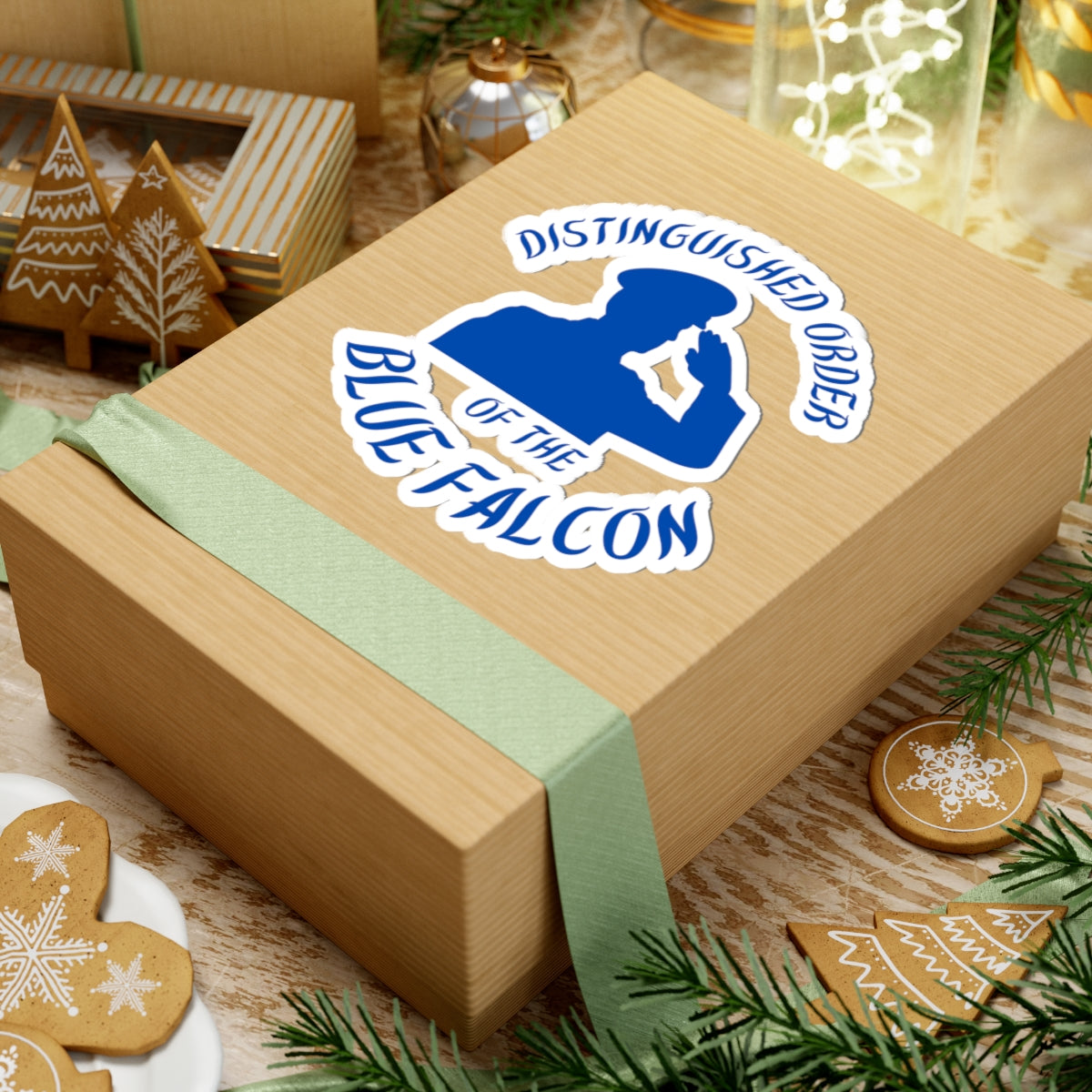 Distinguished Order of the Blue Falcon Sticker – Funny Military Gag Gift Decal