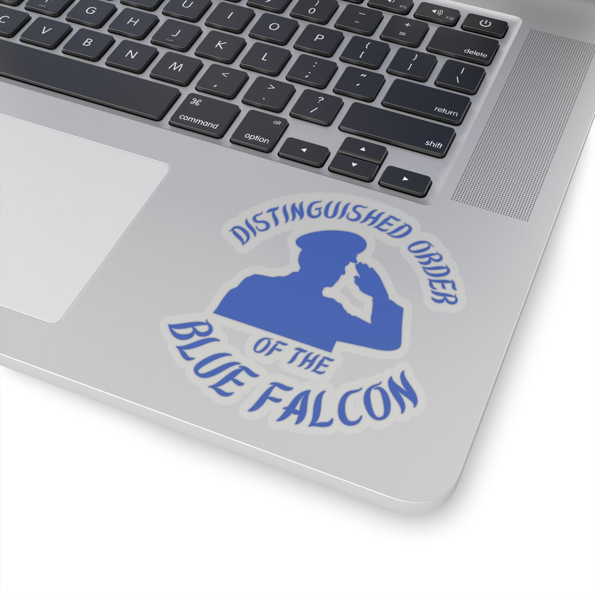 Distinguished Order of the Blue Falcon Sticker – Funny Military Gag Gift Decal