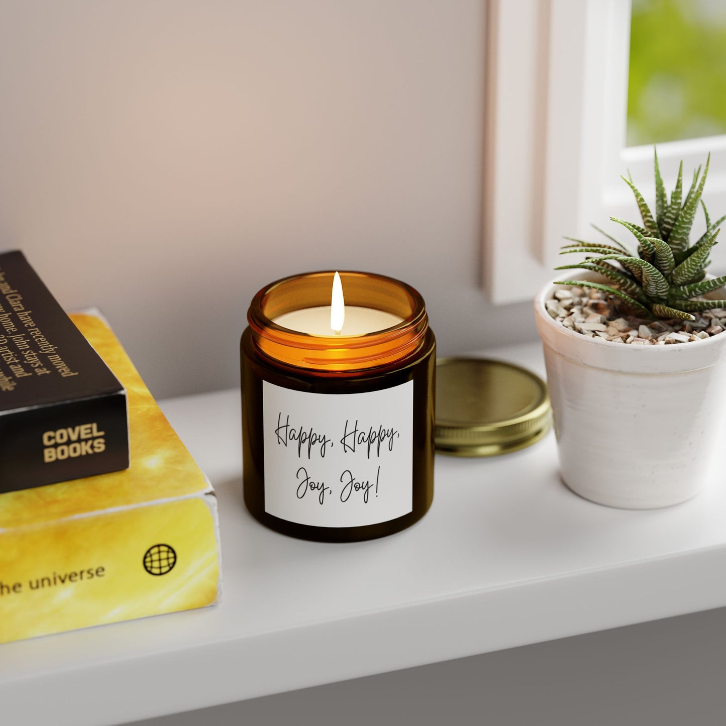 Scented Candles, Coconut Apricot Wax - Happy, Happy, Joy, Joy! | Relaxation, Home Decor, Gifts, Aromatherapy, Celebration Candles