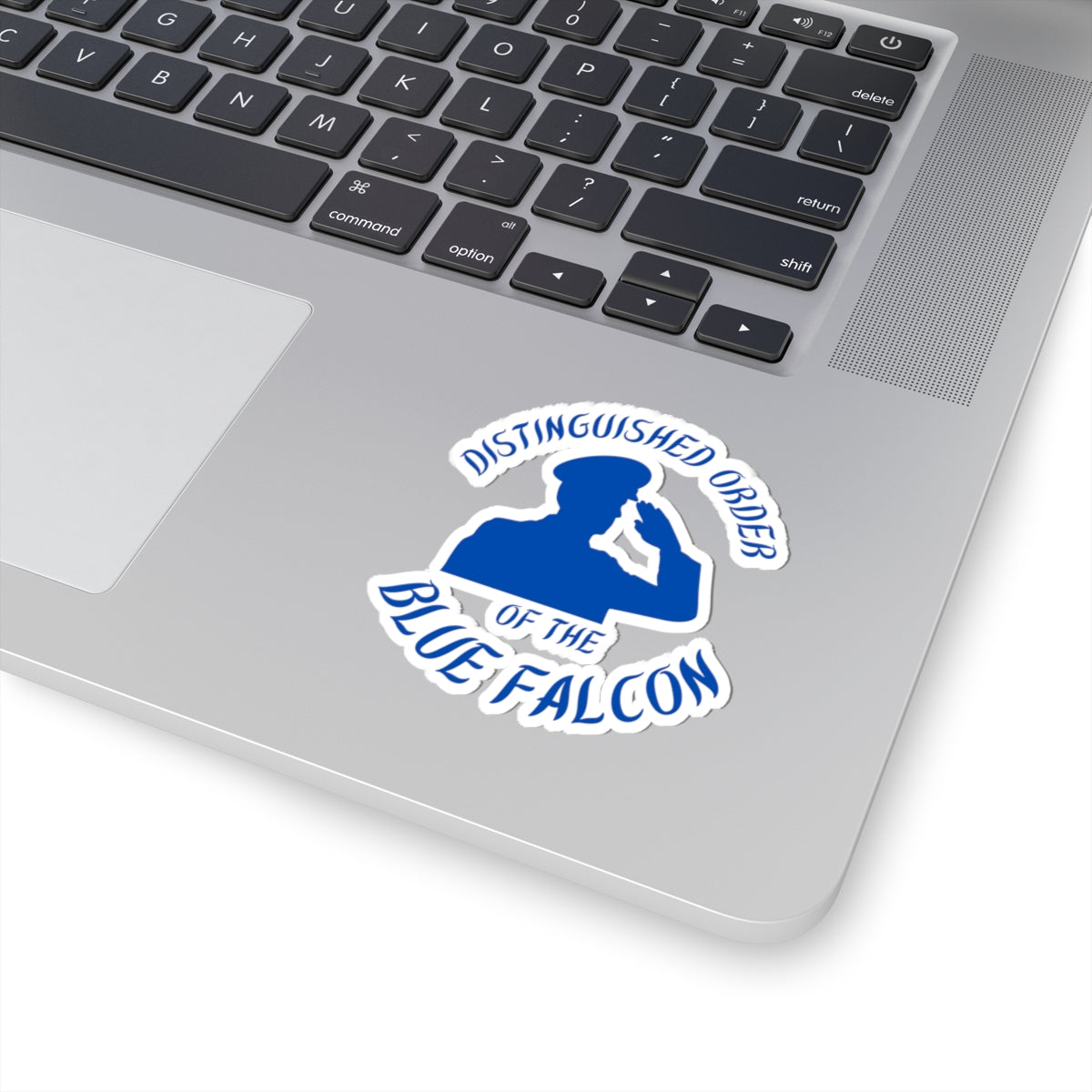 Distinguished Order of the Blue Falcon Sticker – Funny Military Gag Gift Decal