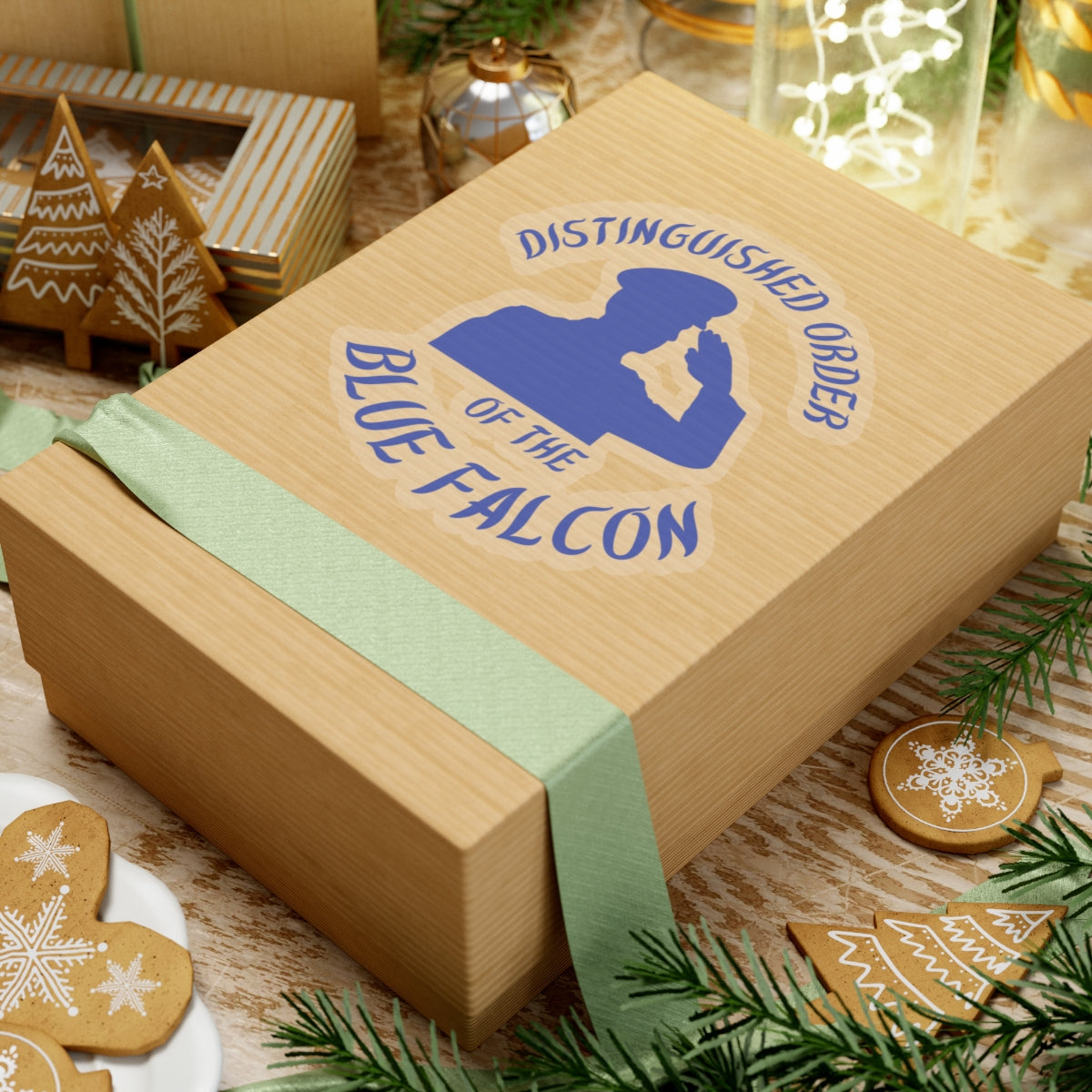 Distinguished Order of the Blue Falcon Sticker – Funny Military Gag Gift Decal