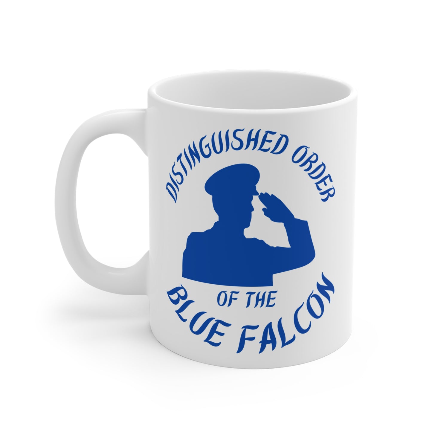 Distinguished Order of the Blue Falcon Mug – Funny Military Gag Gift Coffee Mug